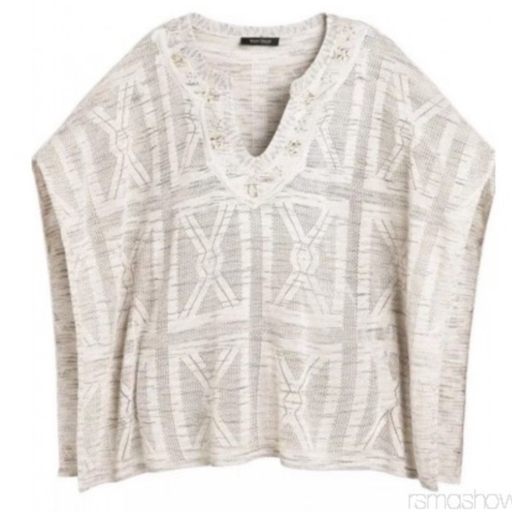 White House Black Market Embellished Poncho - Picture 3 of 8
